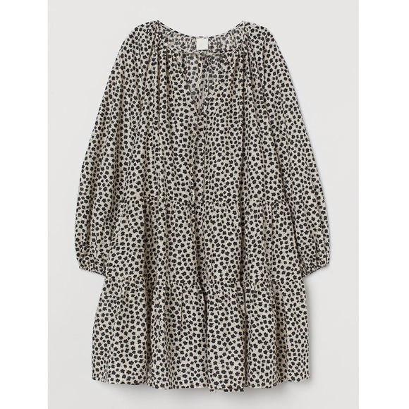 H&M Long Puffsleeve Floral Mini Dress - Picture 2 of 6